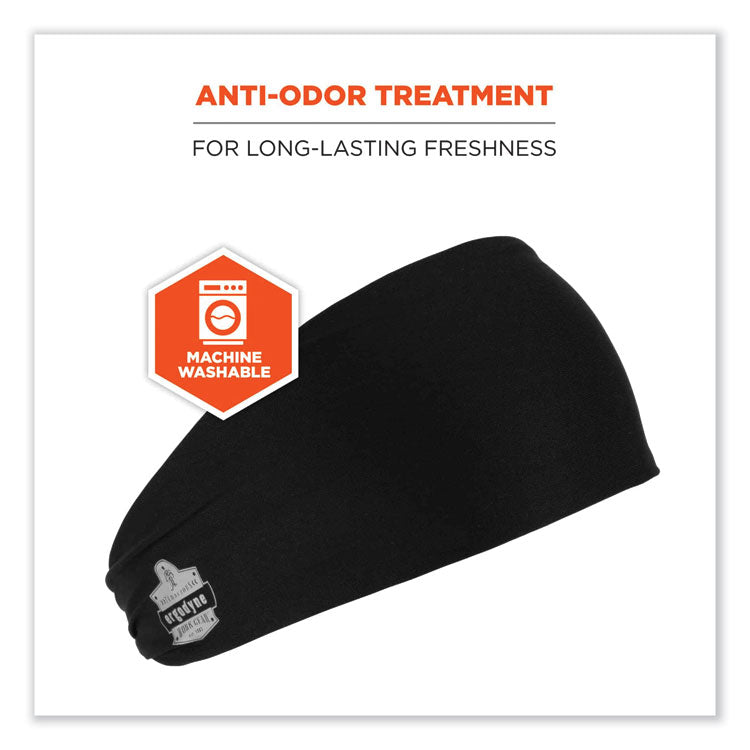 ergodyne® Chill-Its 6634 Performance Knit Cooling Headband, Polyester/Spandex, One Size Fits Most, Black, Ships in 1-3 Business Days (EGO12702) Each