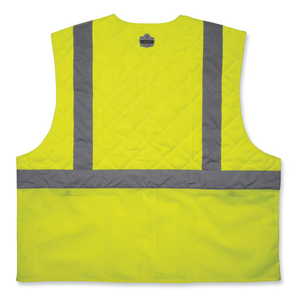 ergodyne® Chill-Its 6668 Class 2 Hi-Vis Safety Cooling Vest, Polymer, Small, Lime, Ships in 1-3 Business Days (EGO12712) Each