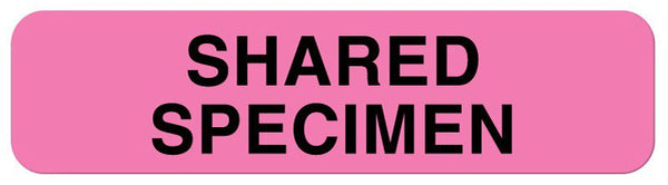 UAL™ Pre-Printed Label Laboratory Use White Paper SHARED SPECIMEN Lab / Specimen 5/16 X 1-1/4 Inch (840191_RL) 760/RL