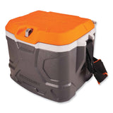 ergodyne® Chill-Its 5170 17-Quart Industrial Hard Sided Cooler, Orange/Gray, Ships in 1-3 Business Days (EGO13170)