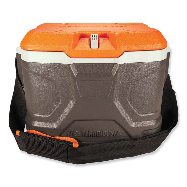 ergodyne® Chill-Its 5170 17-Quart Industrial Hard Sided Cooler, Orange/Gray, Ships in 1-3 Business Days (EGO13170)