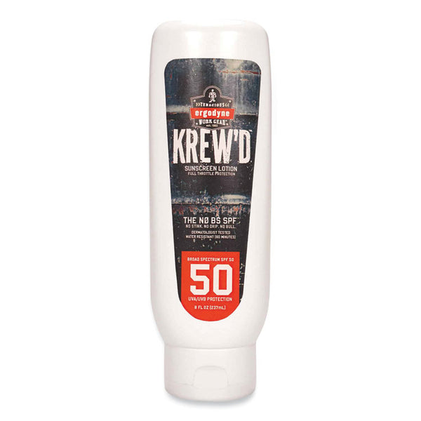 ergodyne® Krewd 6351 SPF 50 Sunscreen Lotion, 8 oz Bottle, Ships in 1-3 Business Days (EGO16631)