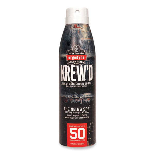 ergodyne® Krewd 6353 SPF 50 Sunscreen Spray, 5.5 oz Can, Ships in 1-3 Business Days (EGO16633)