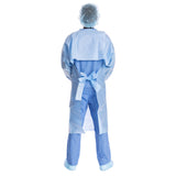 Halyard Protective Procedure Gown One Size Fits Most Blue NonSterile Not Rated Disposable (691480_CS) 100/CS