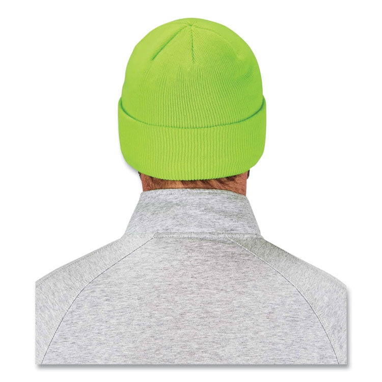 ergodyne® N-Ferno 6806 Cuffed Rib Knit Winter Hat, One Size Fits Most, Lime, Ships in 1-3 Business Days (EGO16806) Each