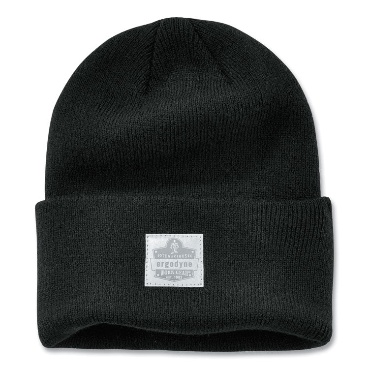 ergodyne® N-Ferno 6806 Cuffed Rib Knit Winter Hat, One Size Fits Most, Black, Ships in 1-3 Business Days (EGO16808) Each