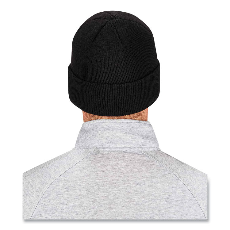 ergodyne® N-Ferno 6806 Cuffed Rib Knit Winter Hat, One Size Fits Most, Black, Ships in 1-3 Business Days (EGO16808) Each
