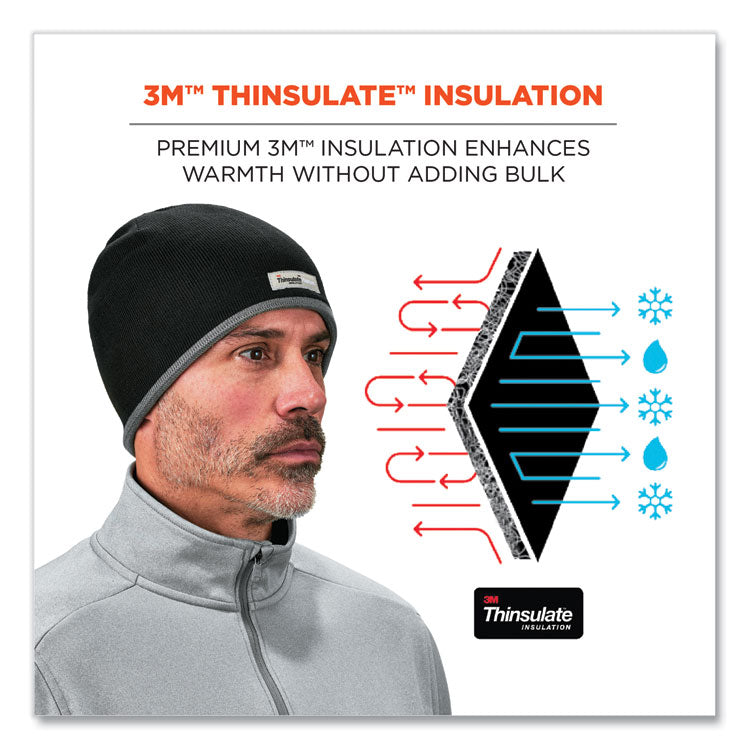 ergodyne® N-Ferno 6818 Knit Winter Hat Fleece Lined, One Size Fits Most, Black, Ships in 1-3 Business Days (EGO16818) Each