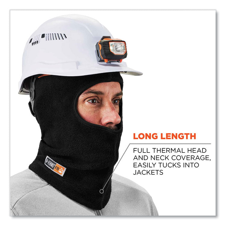 ergodyne® N-Ferno 6828 Modacrylic Blend FR Fleece Balaclava Face Mask, One Size Fits Most, Black, Ships in 1-3 Business Days (EGO16828) Each
