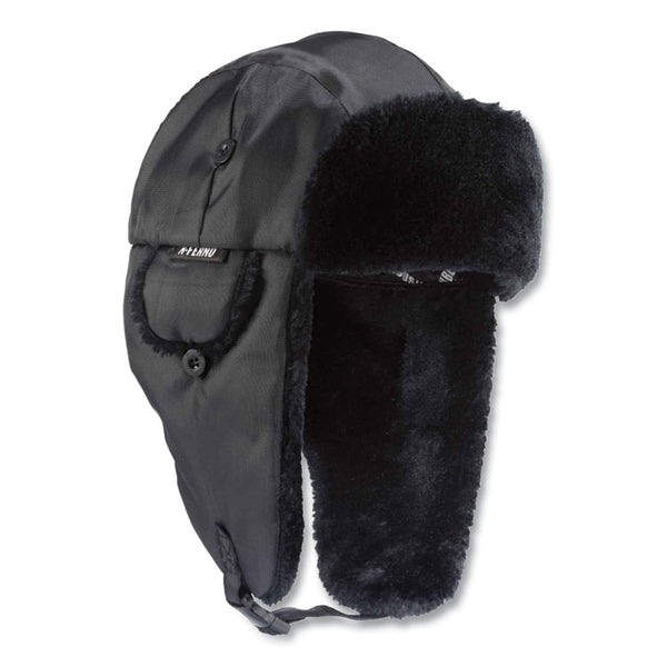 ergodyne® N-Ferno 6802 Classic Trapper Hat, Small/Medium, Black, Ships in 1-3 Business Days (EGO16843) Each