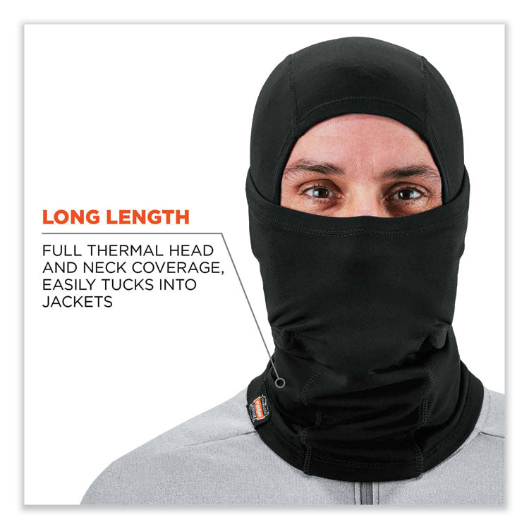 ergodyne® N-Ferno 6844 Dual-Layer Balaclava Face Mask, Nylon; Spandex, One Size Fits Most, Black, Ships in 1-3 Business Days (EGO16844) Each