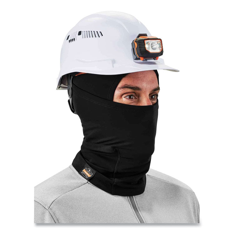 ergodyne® N-Ferno 6844 Dual-Layer Balaclava Face Mask, Nylon; Spandex, One Size Fits Most, Black, Ships in 1-3 Business Days (EGO16844) Each