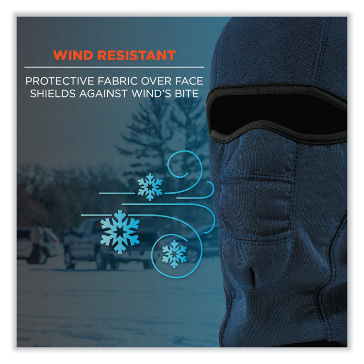 ergodyne® N-Ferno 6823 Hinged Balaclava Face Mask, Fleece, One Size Fits Most, Navy, Ships in 1-3 Business Days (EGO16851) Each