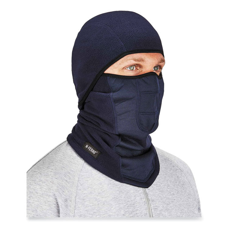 ergodyne® N-Ferno 6823 Hinged Balaclava Face Mask, Fleece, One Size Fits Most, Navy, Ships in 1-3 Business Days (EGO16851)