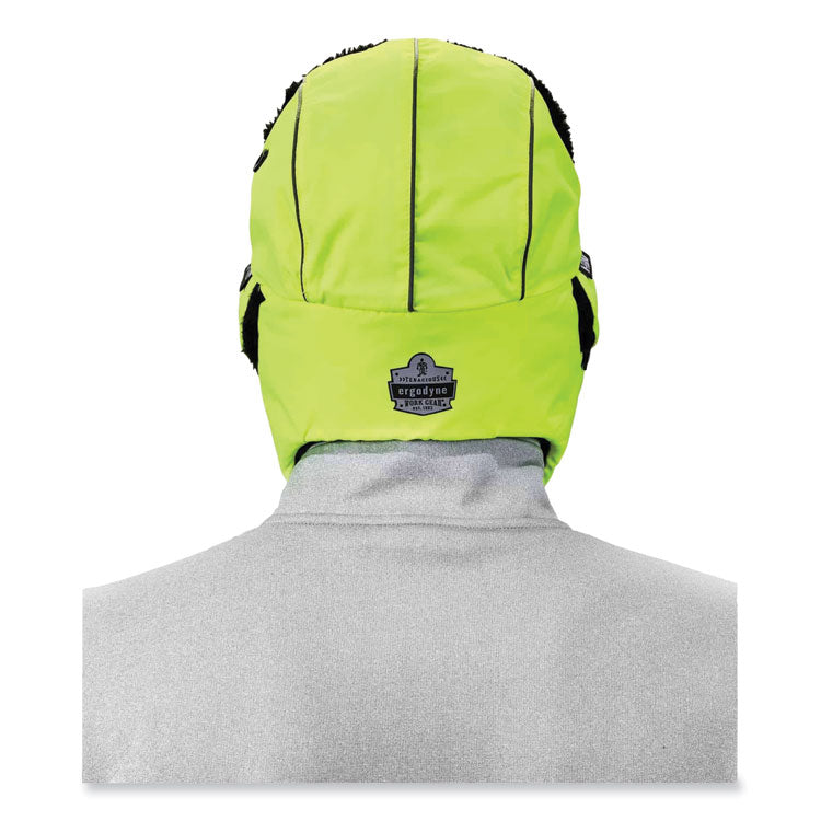 ergodyne® N-Ferno 6802 Classic Trapper Hat, Small/Medium, Lime, Ships in 1-3 Business Days (EGO16853) Each