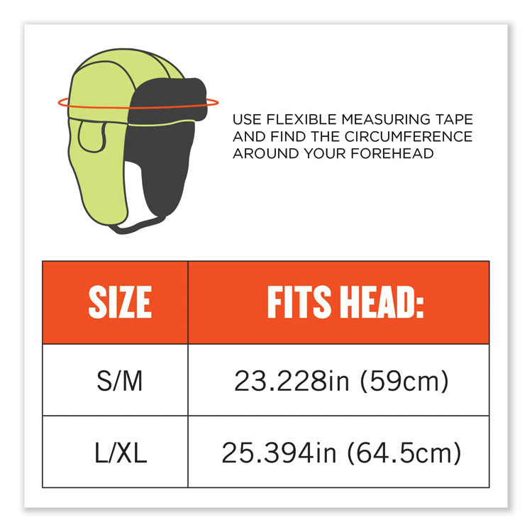 ergodyne® N-Ferno 6802 Classic Trapper Hat, Small/Medium, Lime, Ships in 1-3 Business Days (EGO16853) Each