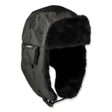 ergodyne® N-Ferno 6802Z Zippered Trapper Hat, Small/Medium, Black, Ships in 1-3 Business Days (EGO16857) Each