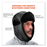 ergodyne® N-Ferno 6802Z Zippered Trapper Hat, Small/Medium, Black, Ships in 1-3 Business Days (EGO16857) Each