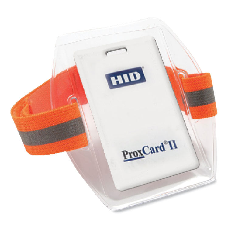 ergodyne® Squids 3386 Arm Band ID Badge Holder, Horizontal, 4 x 2.5, Orange, Ships in 1-3 Business Days (EGO19951) Each