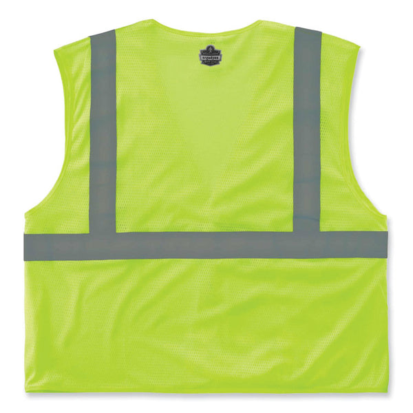 ergodyne® GloWear 8210HL Class 2 Economy Mesh Hook and Loop Vest, Polyester, X-Small, Lime, Ships in 1-3 Business Days (EGO21021) Each