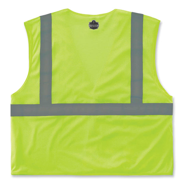 ergodyne® GloWear 8210HL Class 2 Economy Mesh Hook and Loop Vest, Polyester, Small/Medium, Lime, Ships in 1-3 Business Days (EGO21023) Each