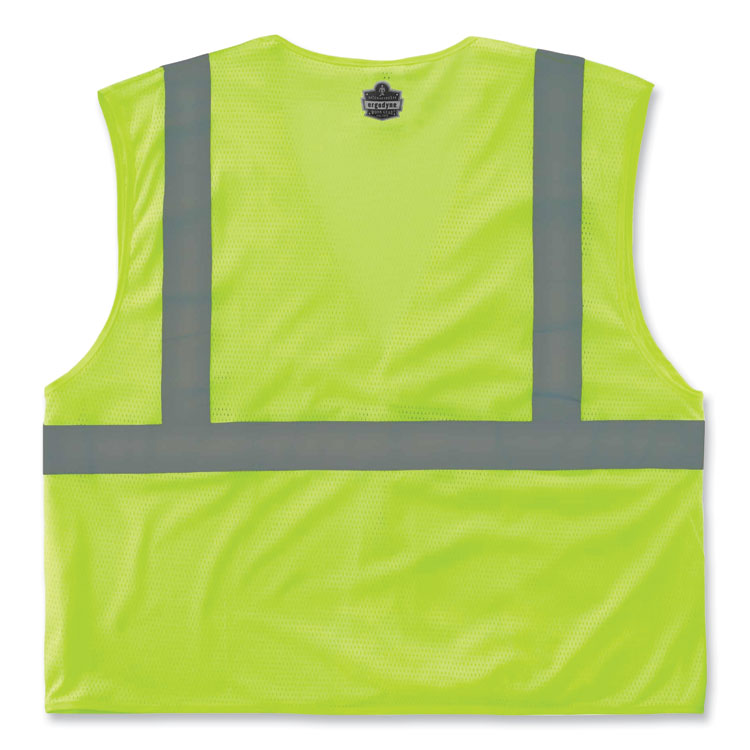 ergodyne® GloWear 8210HL Class 2 Economy Mesh Hook and Loop Vest, Polyester, Small/Medium, Lime, Ships in 1-3 Business Days (EGO21023) Each