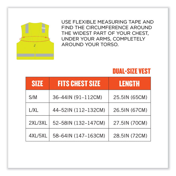 ergodyne® GloWear 8215BA Class 2 Economy Breakaway Mesh Vest, Polyester, X-Small, Lime, Ships in 1-3 Business Days (EGO21071) Each