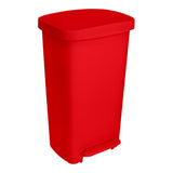 McKesson Trash Can 52 Quart / 13 gal. Red Plastic Rectangular (1223702_EA) 1/EA