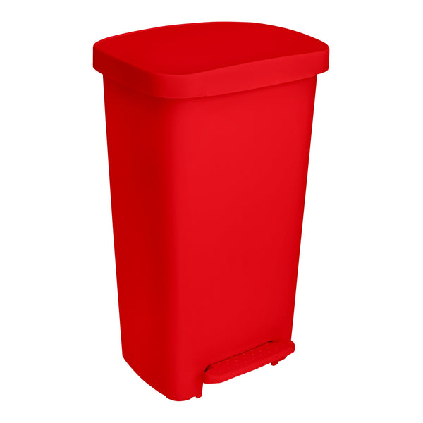 McKesson Trash Can 52 Quart / 13 gal. Red Plastic Rectangular (1223702_EA) 1/EA