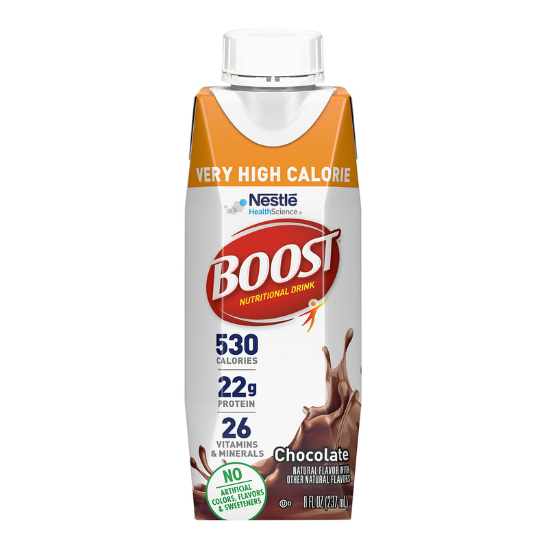 Boost® Very High Calorie Oral Supplement Chocolate Flavor Liquid 8 oz. Reclosable Carton (1212300_CS) 24/CS