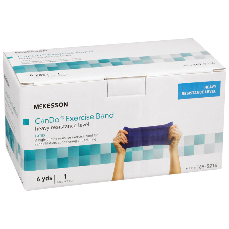 McKesson CanDo® Exercise Resistance Band Blue 5 Inch X 6 Yard Heavy Resistance (1073306_EA) 1/EA
