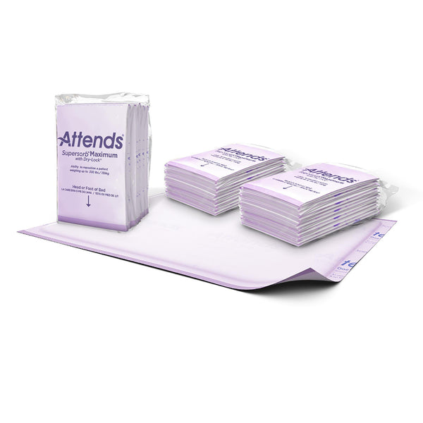 Attends® Supersorb™ Maximum Disposable Underpad 30 X 36 Inch Dry-Lock® Core Heavy Absorbency (775093_BG) 5/BG