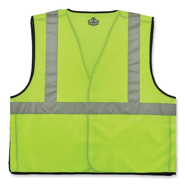 ergodyne® GloWear 8216BA Class 2 Breakaway Mesh ID Holder Vest, Polyester, Small/Medium, Lime, Ships in 1-3 Business Days (EGO21093) Each