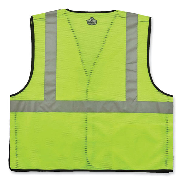 ergodyne® GloWear 8216BA Class 2 Breakaway Mesh ID Holder Vest, Polyester, 4X-Large/5X-Large, Lime, Ships in 1-3 Business Days (EGO21099) Each