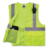 ergodyne® GloWear 8220Z Class 2 Standard Mesh Zipper Vest, Polyester, Small/Medium, Lime, Ships in 1-3 Business Days (EGO21123) Each