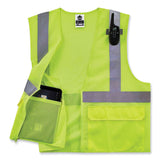 ergodyne® GloWear 8220Z Class 2 Standard Mesh Zipper Vest, Polyester, 4X-Large/5X-Large, Lime, Ships in 1-3 Business Days (EGO21129) Each