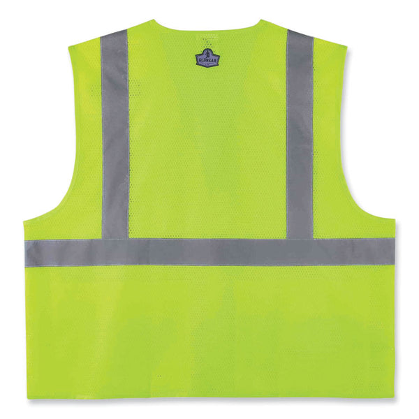 ergodyne® GloWear 8220HL Class 2 Standard Mesh Hook and Loop Vest, Polyester, Small/Medium, Lime, Ships in 1-3 Business Days (EGO21143) Each