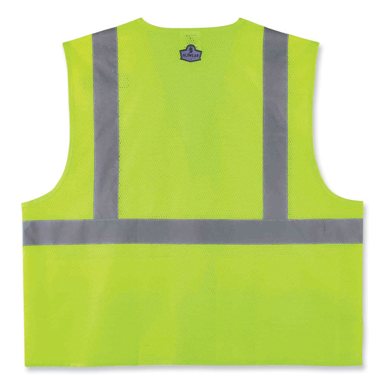ergodyne® GloWear 8220HL Class 2 Standard Mesh Hook and Loop Vest, Polyester, Small/Medium, Lime, Ships in 1-3 Business Days (EGO21143) Each
