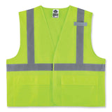 ergodyne® GloWear 8220HL Class 2 Standard Mesh Hook and Loop Vest, Polyester, Large/X-Large, Lime, Ships in 1-3 Business Days (EGO21145) Each