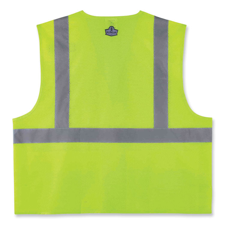 ergodyne® GloWear 8220HL Class 2 Standard Mesh Hook and Loop Vest, Polyester, 2X-Large/3X-Large, Lime, Ships in 1-3 Business Days (EGO21147) Each