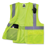 ergodyne® GloWear 8220HL Class 2 Standard Mesh Hook and Loop Vest, Polyester, 2X-Large/3X-Large, Lime, Ships in 1-3 Business Days (EGO21147) Each