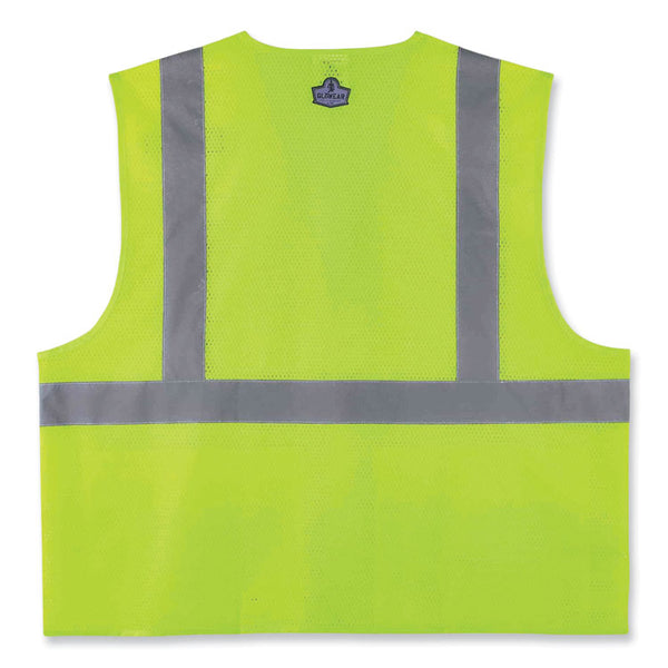 ergodyne® GloWear 8220HL Class 2 Standard Mesh Hook and Loop Vest, Polyester, 4X-Large/5X-Large, Lime, Ships in 1-3 Business Days (EGO21149) Each