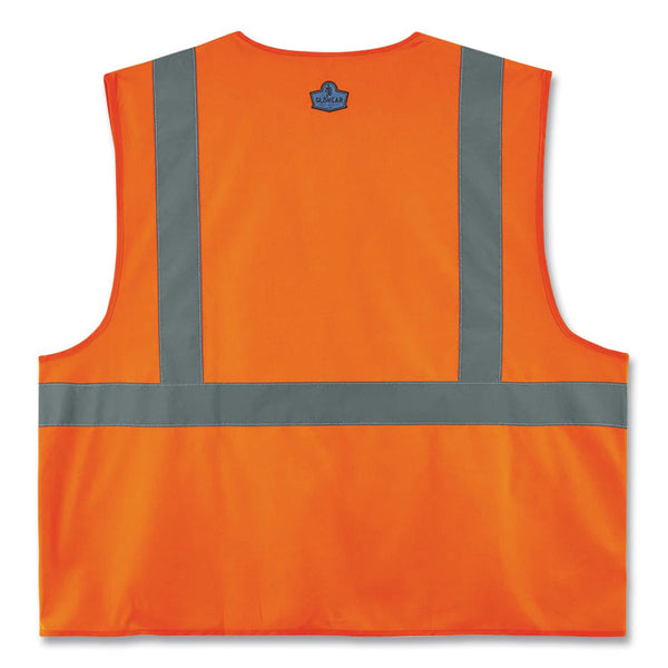 ergodyne® GloWear 8225HL Class 2 Standard Solid Hook and Loop Vest, Polyester, Orange, Small/Medium, Ships in 1-3 Business Days (EGO21173) Each