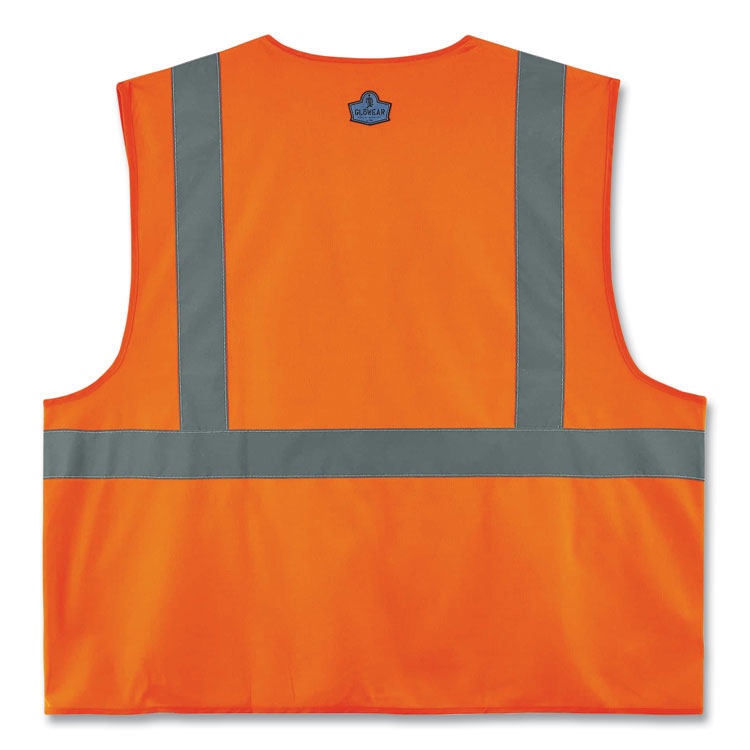 ergodyne® GloWear 8225HL Class 2 Standard Solid Hook and Loop Vest, Polyester, Orange, 2X-Large/3X-Large, Ships in 1-3 Business Days (EGO21177) Each