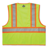 ergodyne® GloWear 8229Z Class 2 Economy Two-Tone Zipper Vest, Polyester, 2X-Large/3X-Large, Lime, Ships in 1-3 Business Days (EGO21297) Each