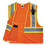 ergodyne® GloWear 8229Z Class 2 Economy Two-Tone Zipper Vest, Polyester, Large/X-Large, Orange, Ships in 1-3 Business Days (EGO21305) Each