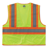 ergodyne® GloWear 8230Z Class 2 Two-Tone Mesh Zipper Vest, Polyester, Small/Medium, Lime, Ships in 1-3 Business Days (EGO21323) Each
