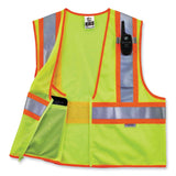 ergodyne® GloWear 8230Z Class 2 Two-Tone Mesh Zipper Vest, Polyester, 2X-Large/3X-Large, Lime, Ships in 1-3 Business Days (EGO21327) Each