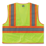 ergodyne® GloWear 8230Z Class 2 Two-Tone Mesh Zipper Vest, Polyester, 4X-Large/5X-Large, Lime, Ships in 1-3 Business Days (EGO21329) Each