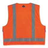 ergodyne® GloWear 8250Z Class 2 Surveyors Zipper Vest, Polyester, 4X-Large/5X-Large, Orange, Ships in 1-3 Business Days (EGO21419) Each